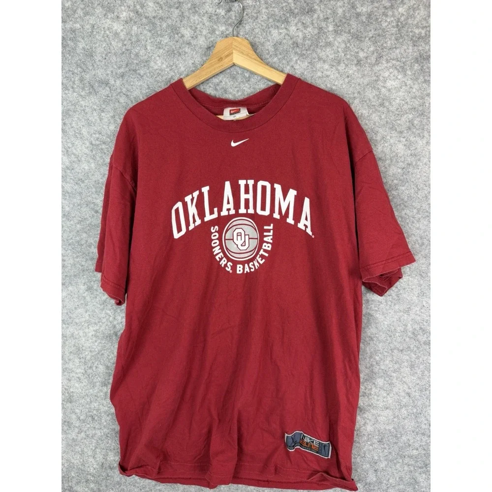 Vintage‎ Oklahoma Sooners Tshirt Men's XL Basketball Nike Center Swoosh College